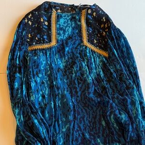 Blank London Anthropologie Miranda Blouse Blue